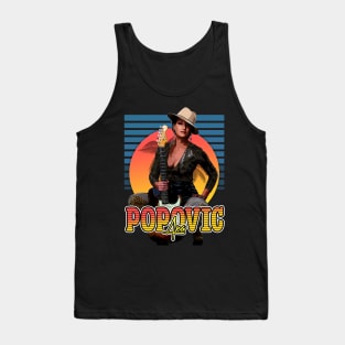 Retro Flyer Style Ana Popovic Fan Art Design Tank Top